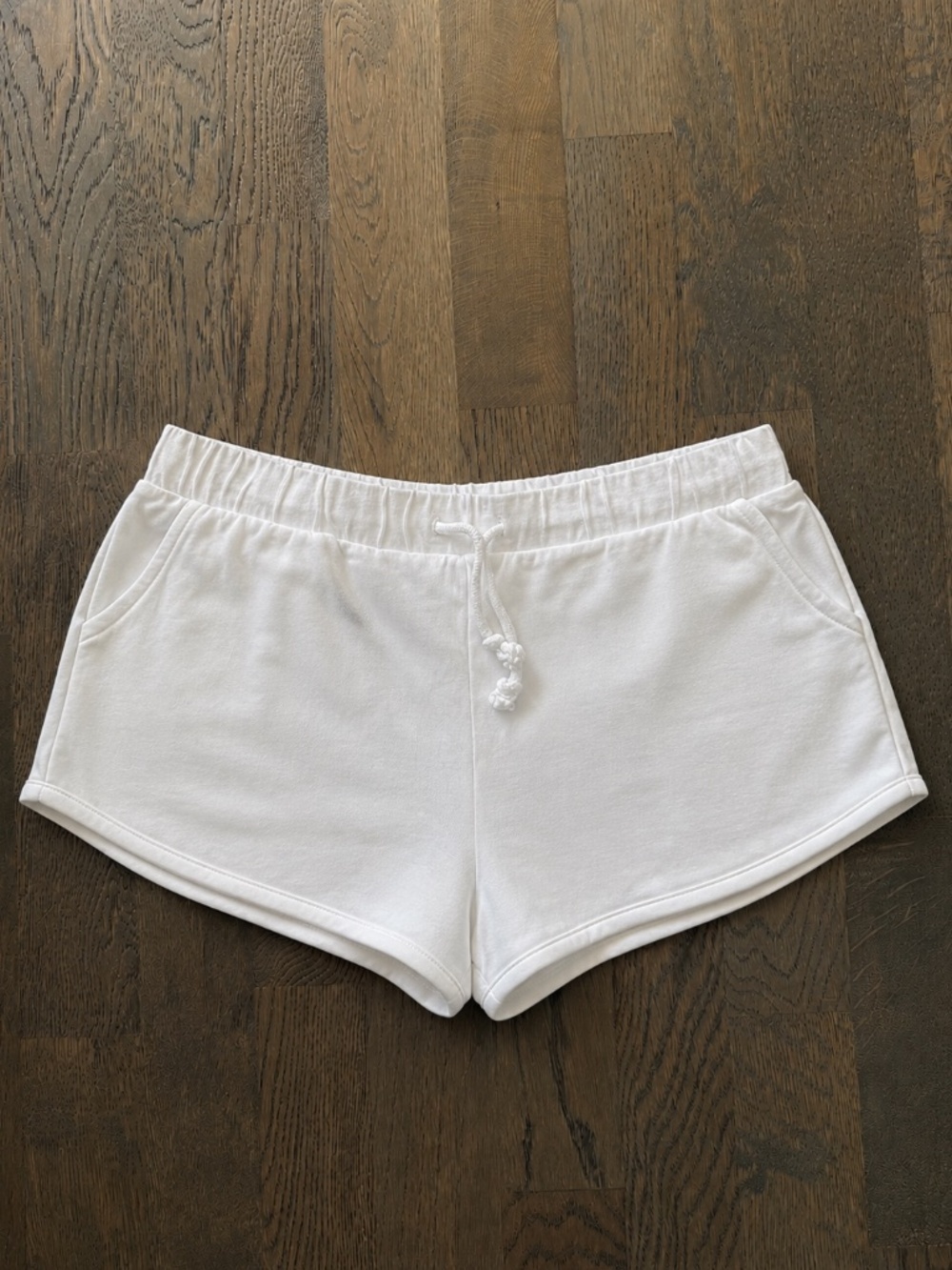 White Basic Dolphin Lounge Shorts | Size XS Lounge Shorts Casual Running Shorts